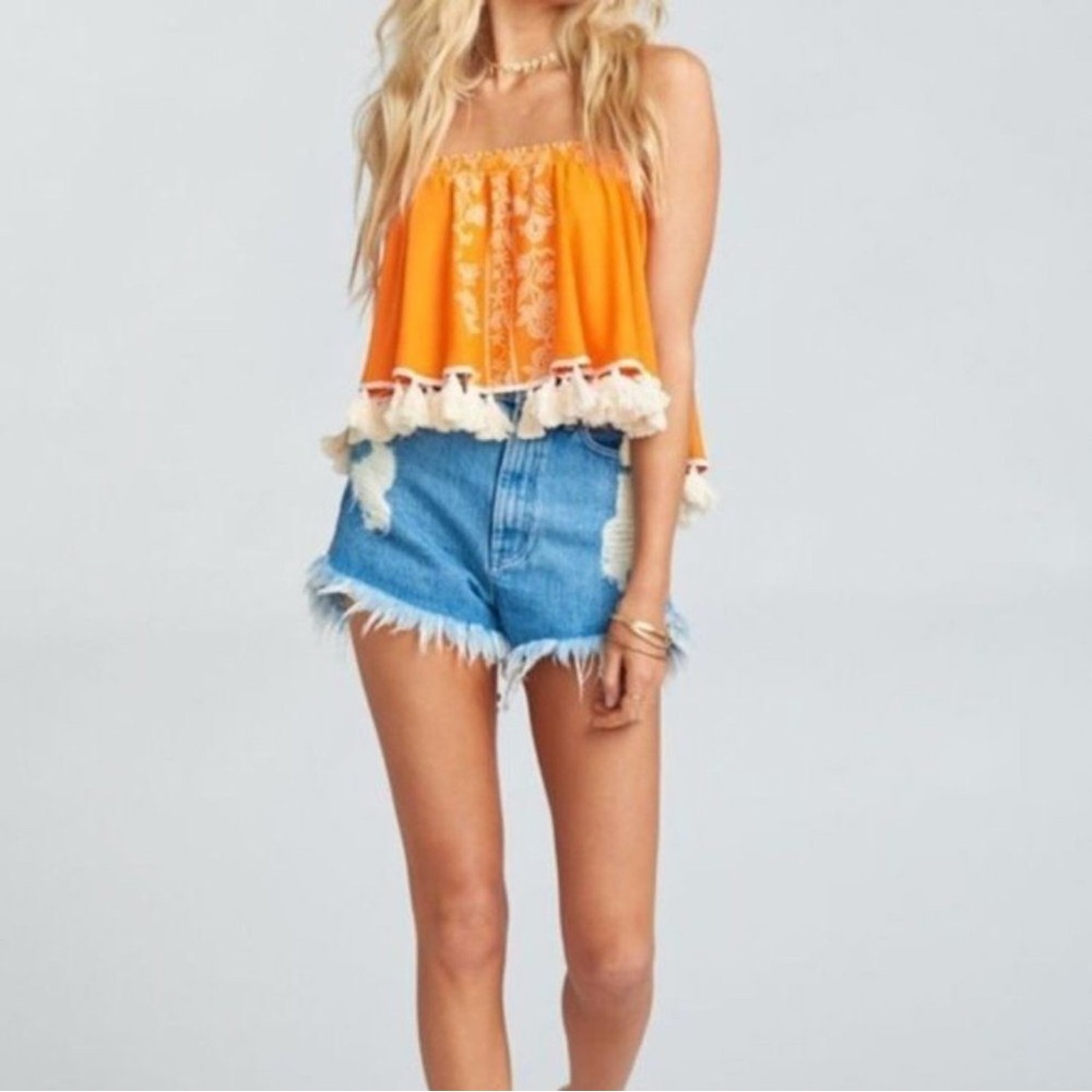 Show Me Your Mumu; Sasha Swing Tassel Crop